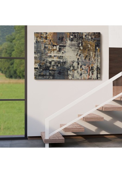 Soyut Geometrik Dekoratif Kanvas Duvar TABLOSU-3658 indirimleri