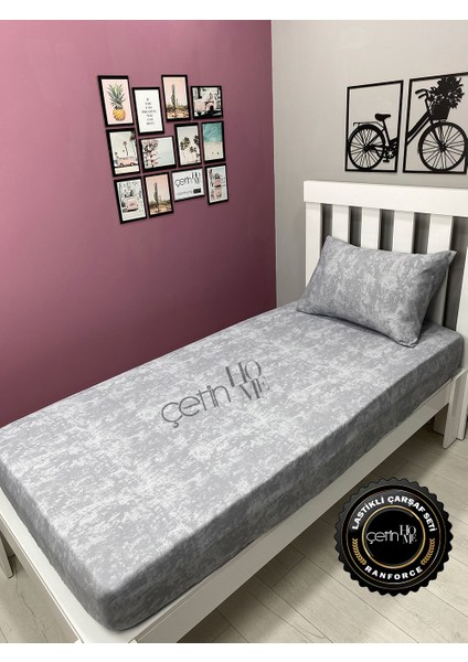 Kumaş Lastikli Çarşaf Seti Tek Kişilik 3 Ebat Gölge Soft Gri 90x190 fırsatları