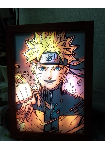 Anime Film Kahramanı Naruto,led Işıklı Dekoratif Çerçeve. modelleri