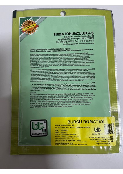 Burcu Domates Tohumu