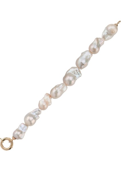 925 Ayar Gümüş 22 mm Barok Inci Bileklik