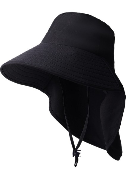 Yazlık Açık Su Geçirmez Çabuk Kuruyan Büyük Siperlikli Balıkçı Şapkası Çıkarılabilir Anti-Ultraviyole (Yurt Dışından)