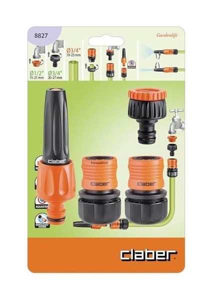8827 Jet Spreyli Başlangıç Seti (3/4 Inç)