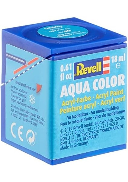 - Su Bazlı Maket Boyası Açık Mavi Parlak 18 ml (36150)