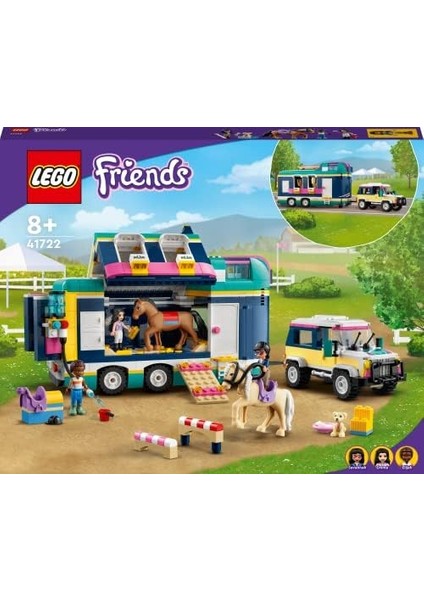 Friends At Gösterisi Römorku 41722-8 Yaş ve Üzeri Çocuklar Için At Binme Ekipmanı Içeren Oyuncak Yapım Seti (989 Parça)