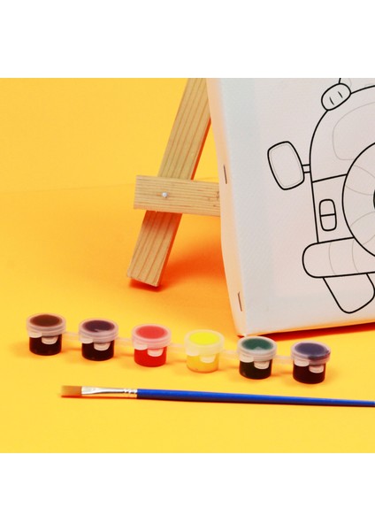 Eğitici Tuval Boyama Kiti - Ahşap Şövalye Boyama Kiti - Prenses Boyama Kiti - Unicorn