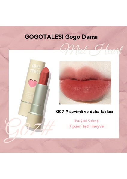 Vnautious Tasarımlargogo Pembe Mist Kalp Ruj, Ruj, Kadife Mat, Yaz Saf Arzu Beyazlatıcı GT517 (Yurt Dışından)