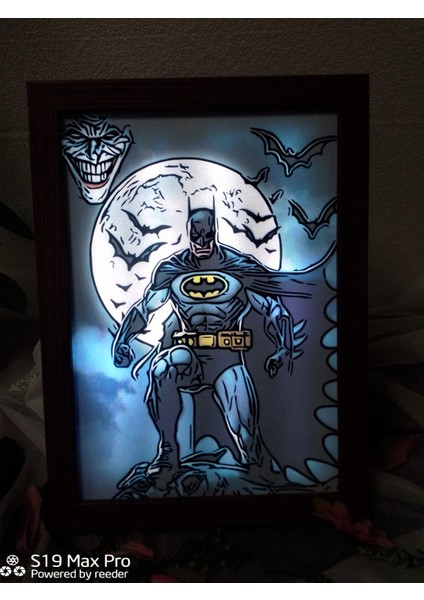 Batman, LED Işıklı Dekoratif Çerçeve. modelleri