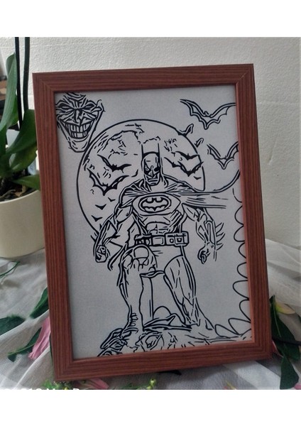 Batman, LED Işıklı Dekoratif Çerçeve. fırsatları