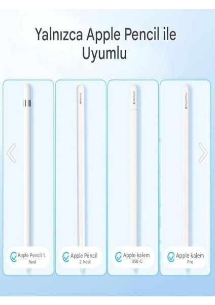 Apple Pencil 1.nesil/2.nesil/usb-C ve Pencil Pro Uyumlu Kalem Ucu Tablet Kalemi Yedek Uç (3 Tane) fırsatları