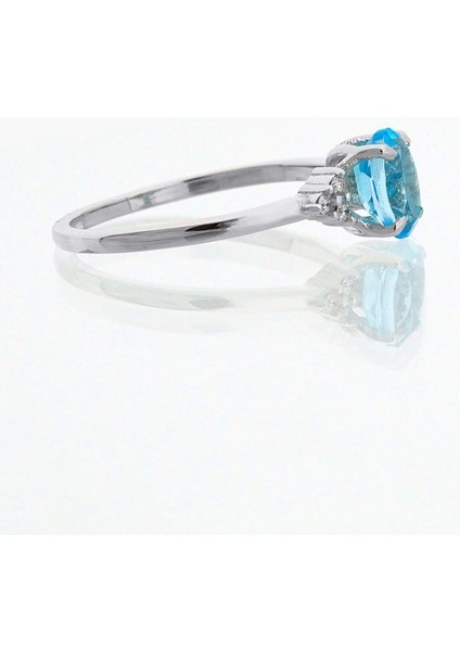 Blue Topaz Oval Tektaş Yüzük modelleri