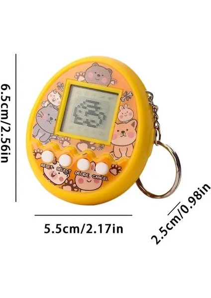 Sarı Yaratıcı Elektronik Evcil Hayvan Oyunu Tamagotchis Oyuncak Mini Taşınabilir Retro El Oyunu E Konsol Anahtarlık Çocuk Doğum Günü Hediyeleri (Yurt Dışından)