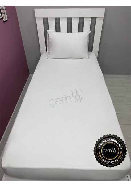 Kumaş Lastikli Çarşaf Seti Tek Kişilik 3 Ebat Beyaz 90x190 modelleri