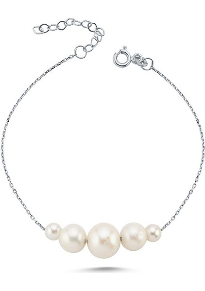 24 Ayar Altın 9 mm Süzme Doğal İnci Bileklik