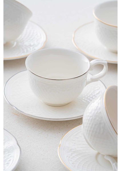 Hamilton Silver 12 Kişilik 6 Kişilik Çay Fincan Takımı - 210 ml