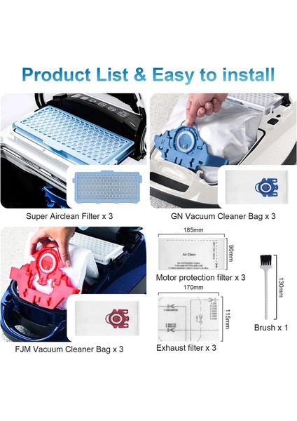 Miele S8340,3 Sf-Ha 50 Hepa Filtreler, Torbalar Için Aksesuarlar (Yurt Dışından) fırsatları