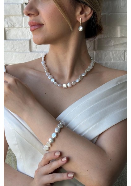 14 Ayar Altın 12 mm Para Inci Bileklik fırsatları