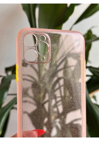 iPhone 11 Pro Max Simli Pembe Silikon Kılıf
