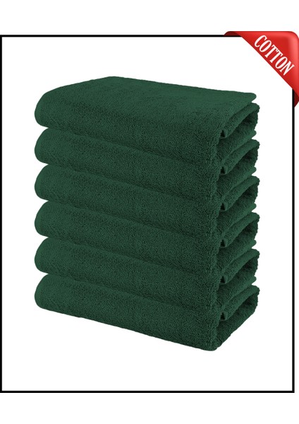 6 Adet Büyük Boy Pamuklu 50 x 90 cm , Fitness Havlusu , Spor Havlusu , Kuaför Havlusu