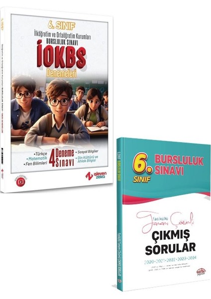 Işleyen Zeka 6. Sınıf Iokbs 4 Lü Deneme+6. Sınıf Bursluluk Sınavı Tamamı Çözümlü Çıkmış Sorular