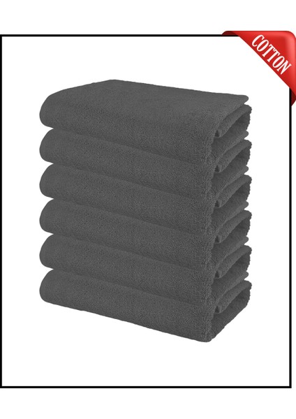 6 Adet Büyük Boy Pamuklu 50 x 90 cm , Fitness Havlusu , Spor Havlusu , Kuaför Havlusu