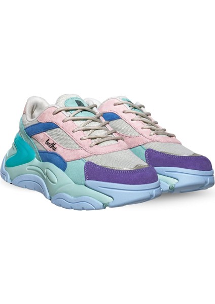 908 Ayakkabı - Pastel Yeşil Pembe