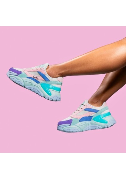 908 Ayakkabı - Pastel Yeşil Pembe