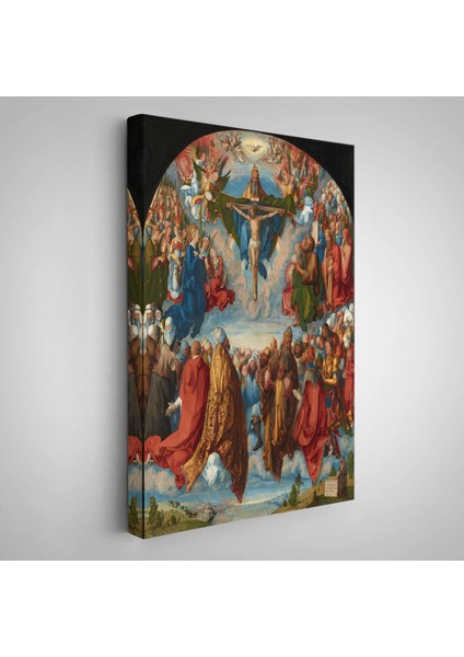 Albrecht Dürer - Üçlü Birliğin Hayranlığı Tablo - Adoration Of The TRINITY-8054