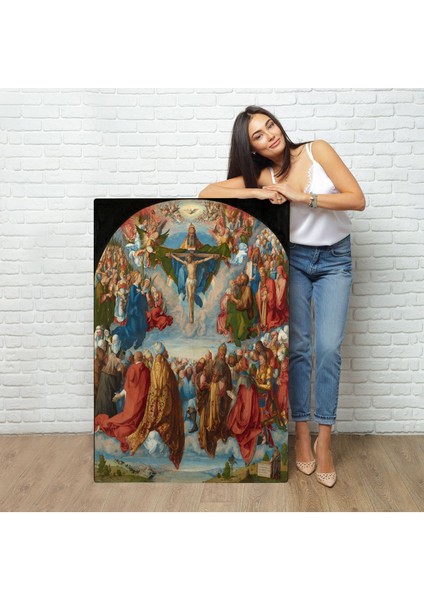 Albrecht Dürer - Üçlü Birliğin Hayranlığı Tablo - Adoration Of The TRINITY-8054 fiyatları