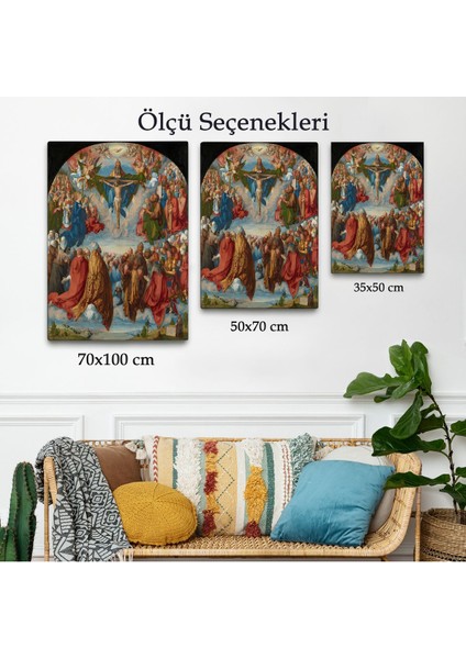 Albrecht Dürer - Üçlü Birliğin Hayranlığı Tablo - Adoration Of The TRINITY-8054 modelleri