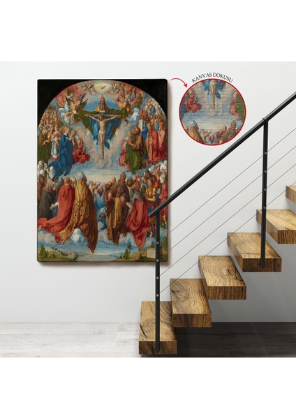 Albrecht Dürer - Üçlü Birliğin Hayranlığı Tablo - Adoration Of The TRINITY-8054 fırsatları