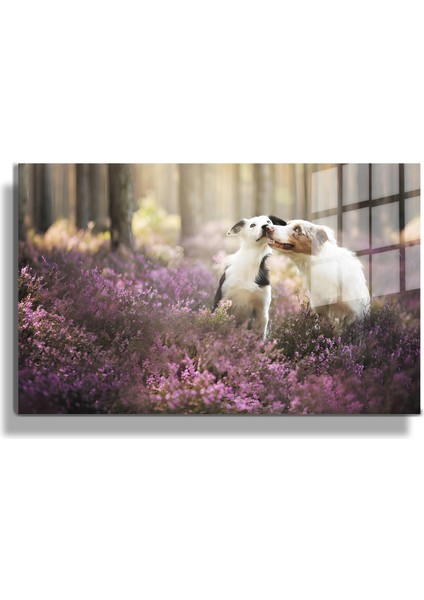 Eğlenceli Hayvanlar, Yapay Zeka Destekli, 3D Dekoratif Baskı Yatay Cam Tablo 84