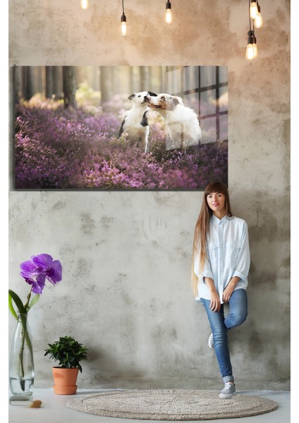 Eğlenceli Hayvanlar, Yapay Zeka Destekli, 3D Dekoratif Baskı Yatay Cam Tablo 84 fırsatları