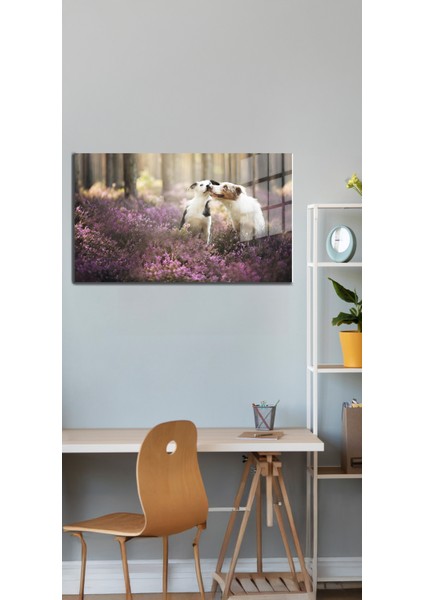 Eğlenceli Hayvanlar, Yapay Zeka Destekli, 3D Dekoratif Baskı Yatay Cam Tablo 84 indirimleri