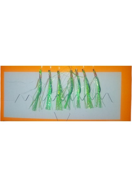 80GR 7 Siyah Iğneli Kanca No:10 Yeşil Renk Organze Çapari