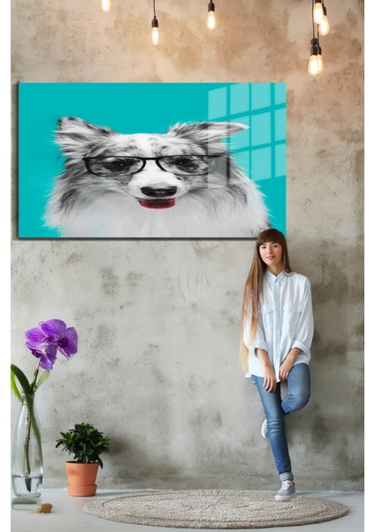 Eğlenceli Hayvanlar, Yapay Zeka Destekli, 3D Dekoratif Baskı Yatay Cam Tablo 288 fırsatları