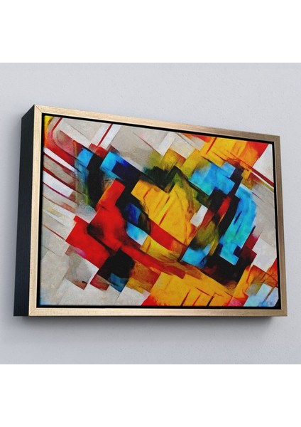 Çerçeveli Picasso Tarzında Soyut Yağlıboya Görünüm Dekoratif Kanvas Duvar TABLOSU-3519