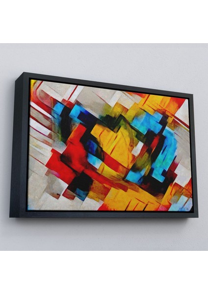Çerçeveli Picasso Tarzında Soyut Yağlıboya Görünüm Dekoratif Kanvas Duvar TABLOSU-3519