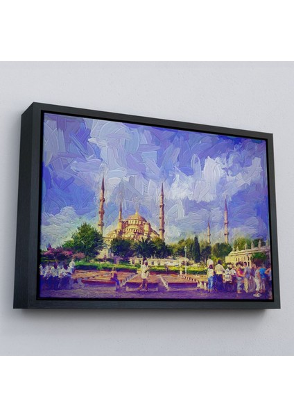 Çerçeveli Sultan Ahmet Camii Yağlıboya Görünüm Dekoratif Kanvas Duvar TABLOSU-3671 modelleri