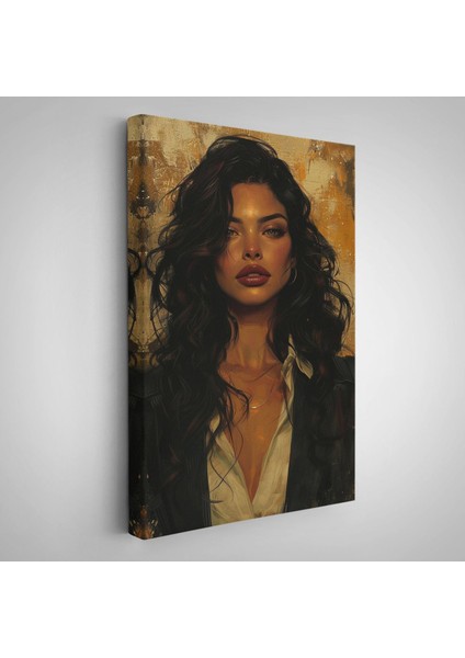 Ela Gözlü Güzel Kadın TABLOSU-7798
