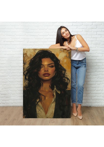 Ela Gözlü Güzel Kadın TABLOSU-7798
