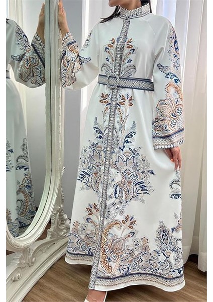 Dipmoda Kadın Kemerli Midi Boy Tasarım Elbise DPMS2393 fiyatları