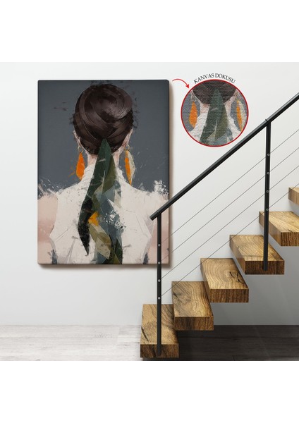 Sırtı Dönük Kadın TABLOSU-7574 fırsatları