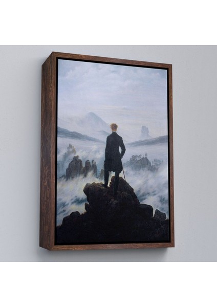 Çerçeveli Caspar David Friedrich'in Sis Denizinin Üstündeki Gezgin Isimli Eseri Kanvas TABLO-5121 fiyatları