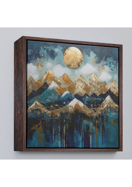 Çerçeveli Dağların Üstündeki Güneş Manzara TABLO-8354 fiyatları