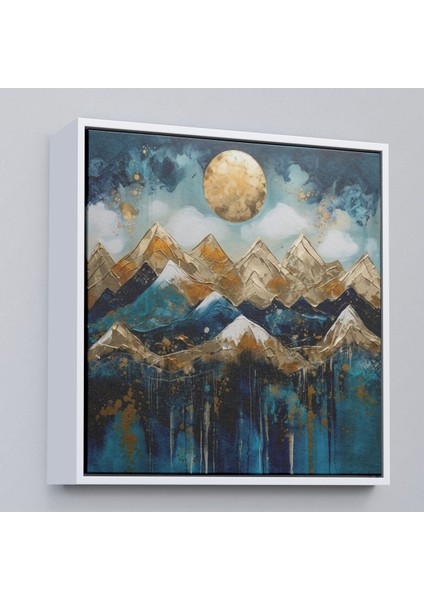 Çerçeveli Dağların Üstündeki Güneş Manzara TABLO-8354 fırsatları