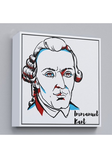 Çerçeveli Immanuel Kant Dekoratif Kanvas TABLO-5820