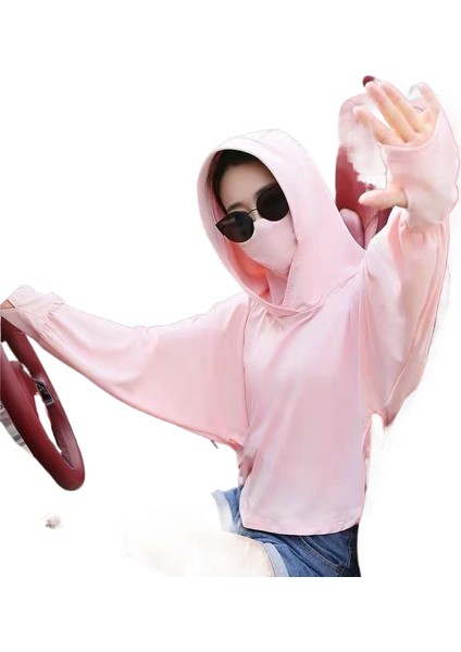 Buz Ipek Anti-Ultraviyole Nefes Alabilen Uzun Kollu Ince Üst Düzey Güneş Koruma Giysisi (Yurt Dışından)