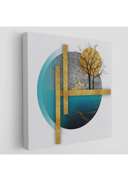 Soyut Geometri Dekoratif TABLOSU-8308