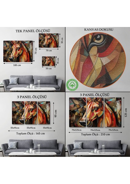 Vitray Tarzı At Kafası TABLOSU-7243 modelleri